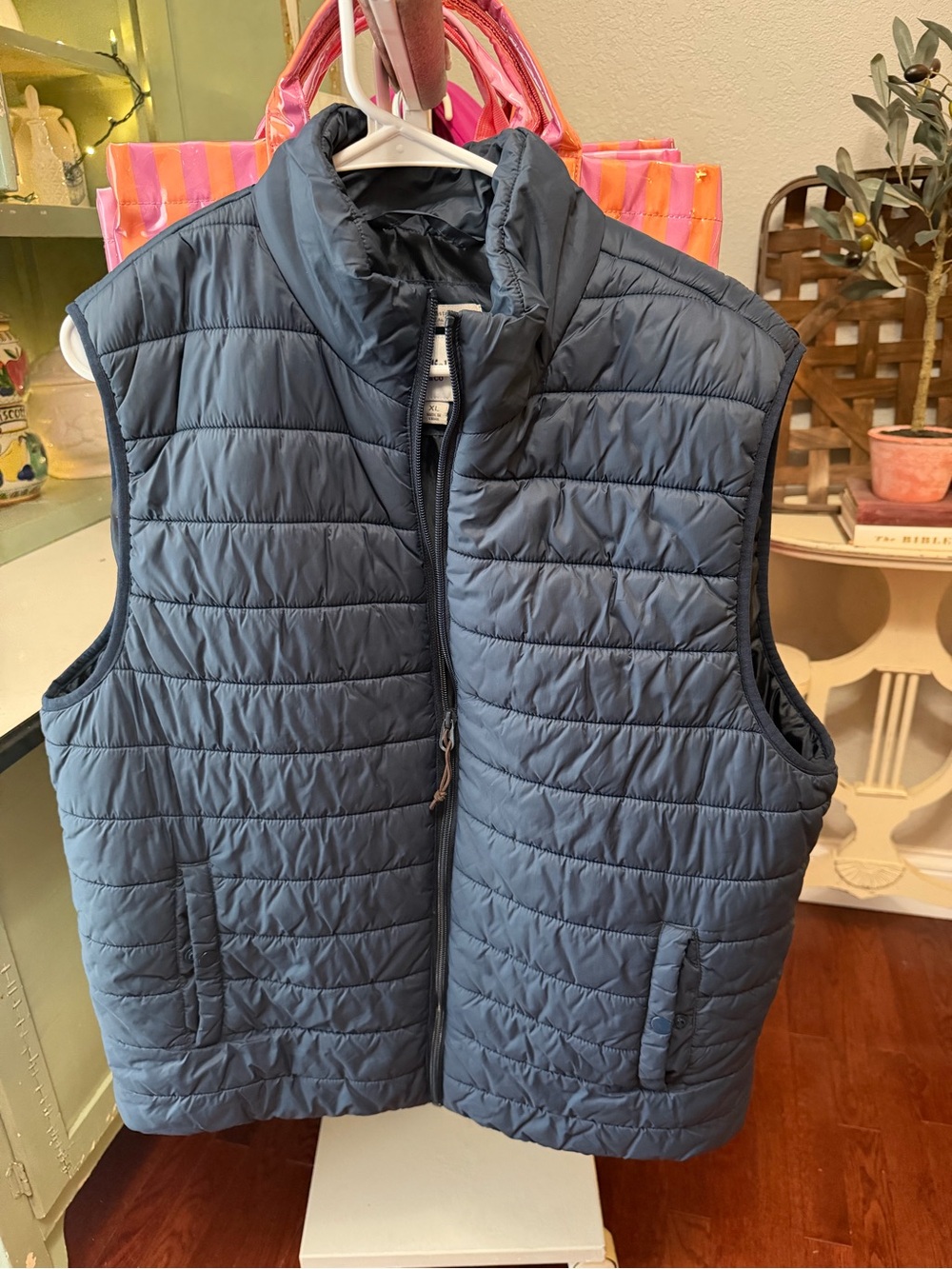 Goodfellow & Co Men's Quilted Puffer Vest in Slate Blue